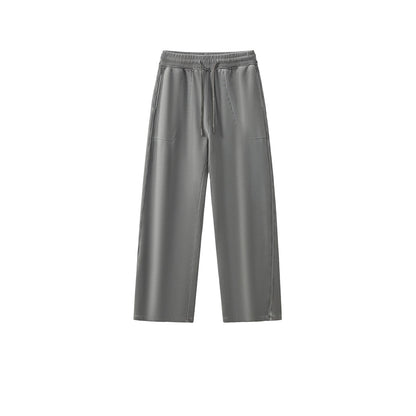 Washed 420G heavyweight 100% cotton terry sweatpants